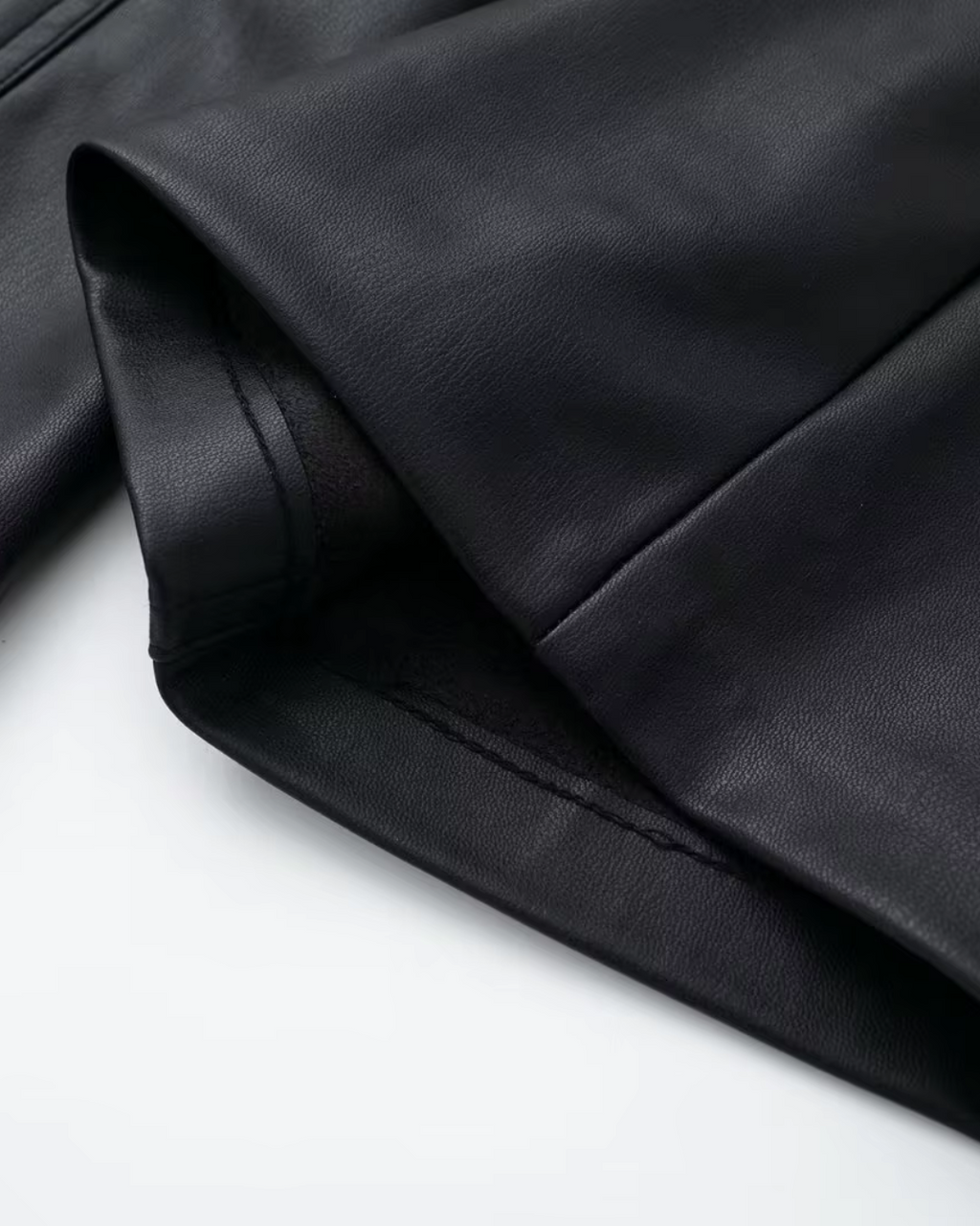 Zwarte Wide Leg Broek van Imitatieleer