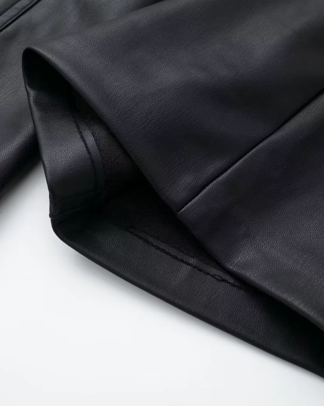 Zwarte Wide Leg Broek van Imitatieleer