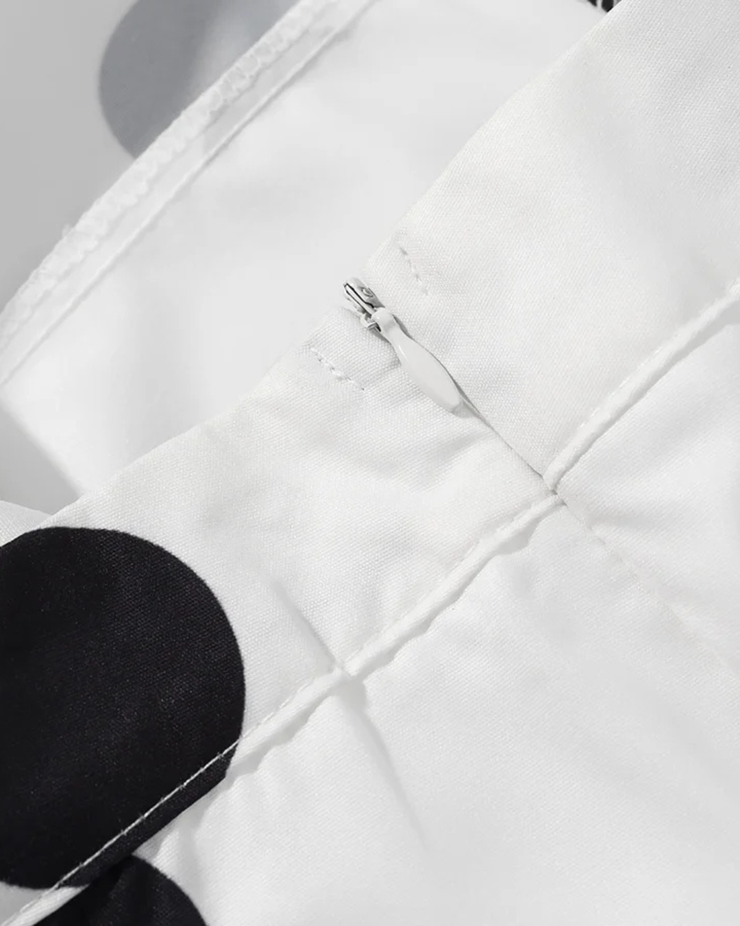 Witte Dames Set met Zwarte Stippen