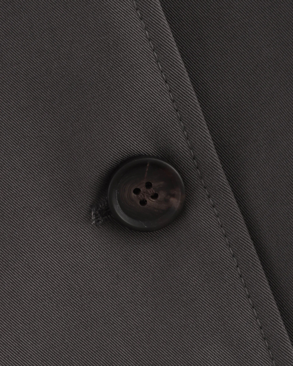 Grijze Cropped Trenchcoat met Dubbele Knopen