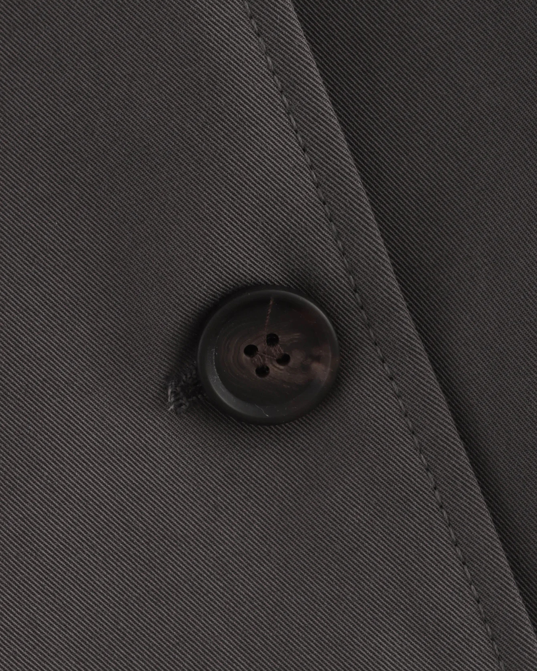 Grijze Cropped Trenchcoat met Dubbele Knopen