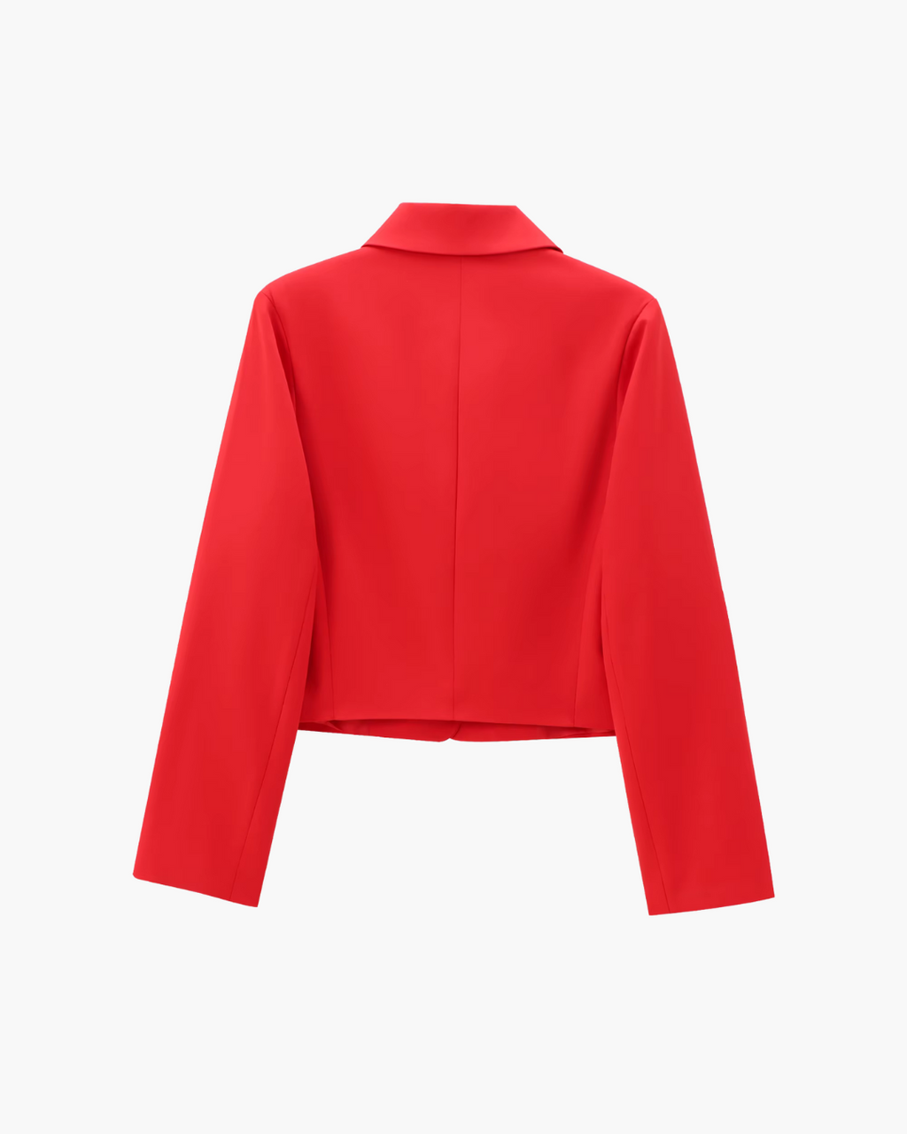 Rode Cropped Damesblazer met Knopen