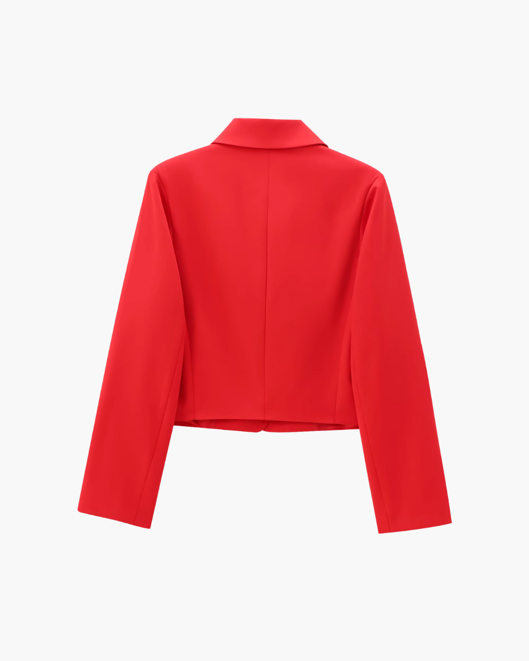 Rode Cropped Damesblazer met Knopen