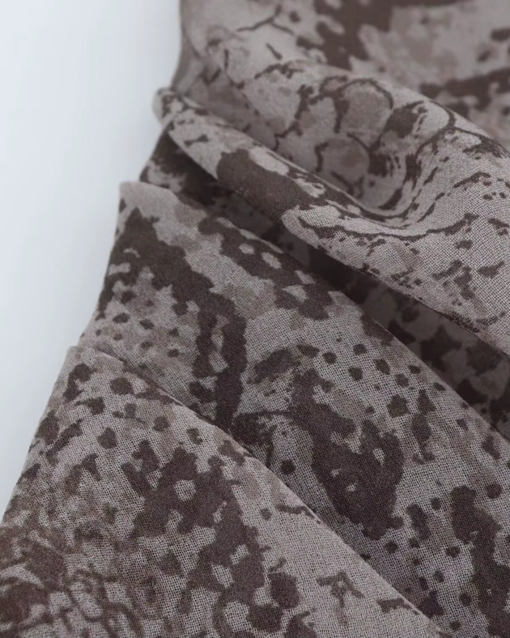 Slangenprint Midi Jurk met Spaghettibandjes