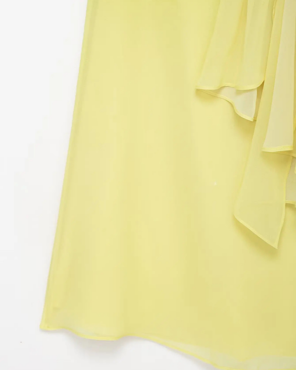 Gele Halter Maxi Jurk met Gedrapeerd Detail