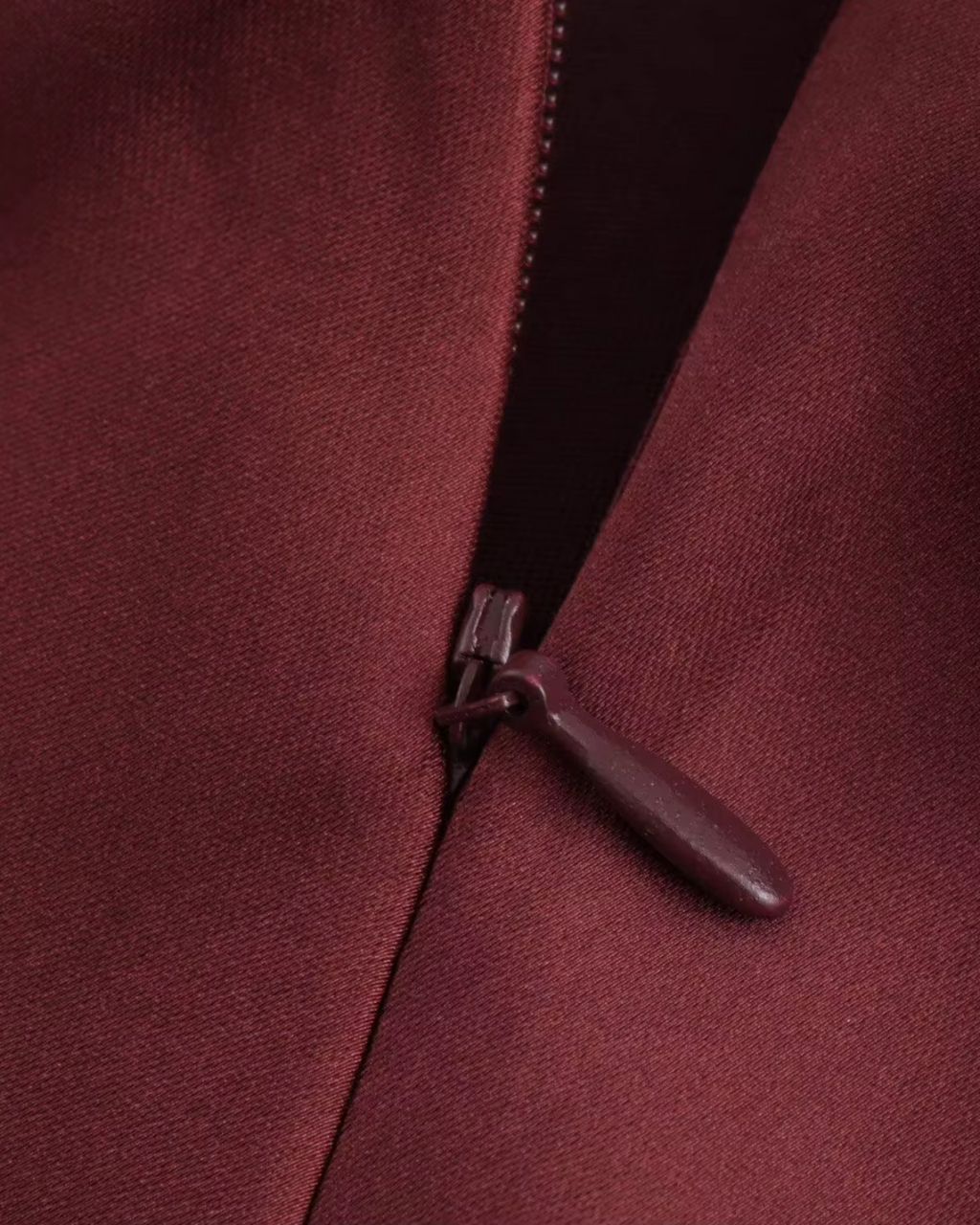Bordeauxrode Halter Maxi Jurk van Satijn