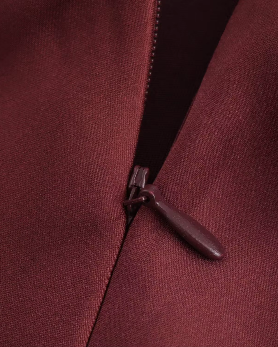 Bordeauxrode Halter Maxi Jurk van Satijn