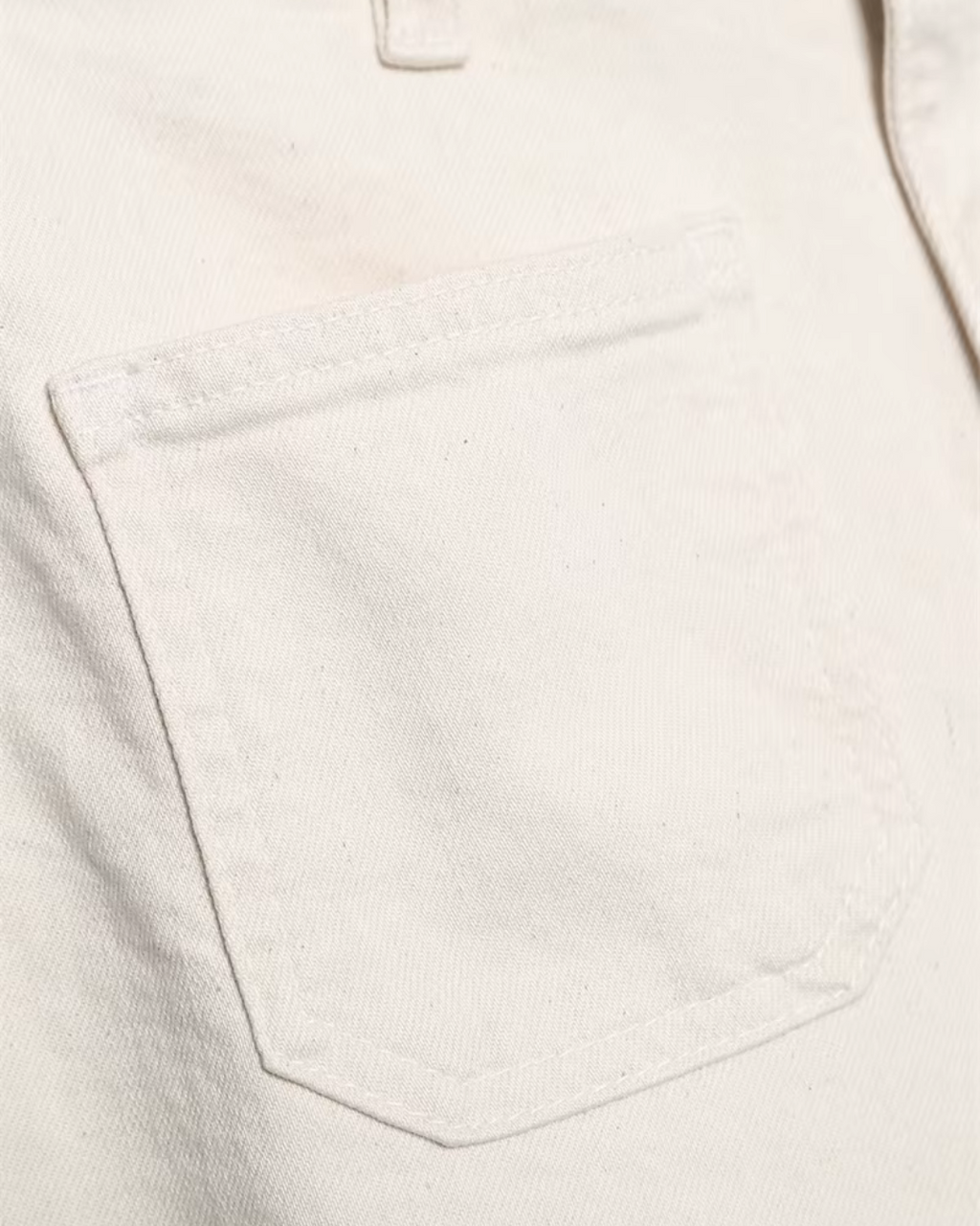Crème Wide Leg Broek met Hoge Taille