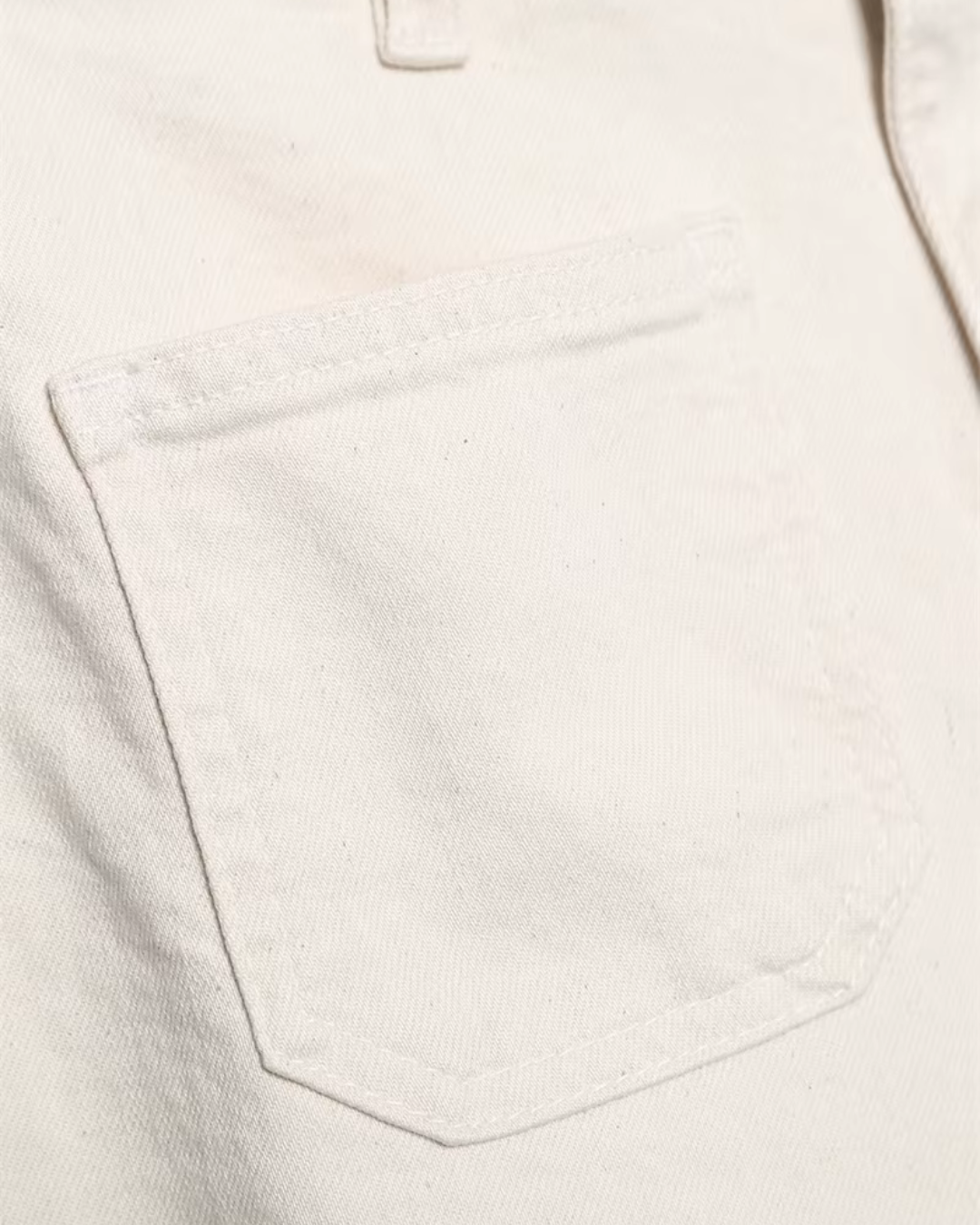 Crème Wide Leg Broek met Hoge Taille