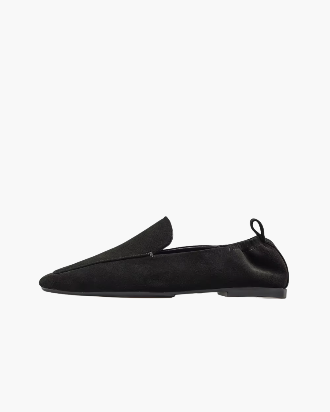 Zwarte Suède Loafers Dames – Zachte Instappers met Vierkante Neus (kopie)