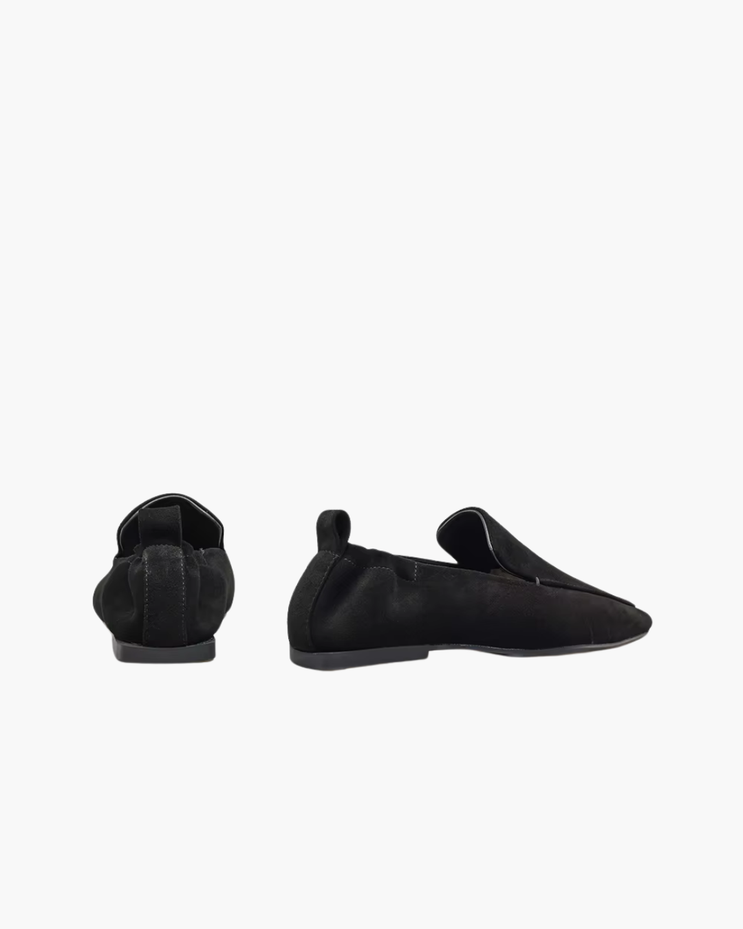 Zwarte Suède Loafers Dames – Zachte Instappers met Vierkante Neus (kopie)