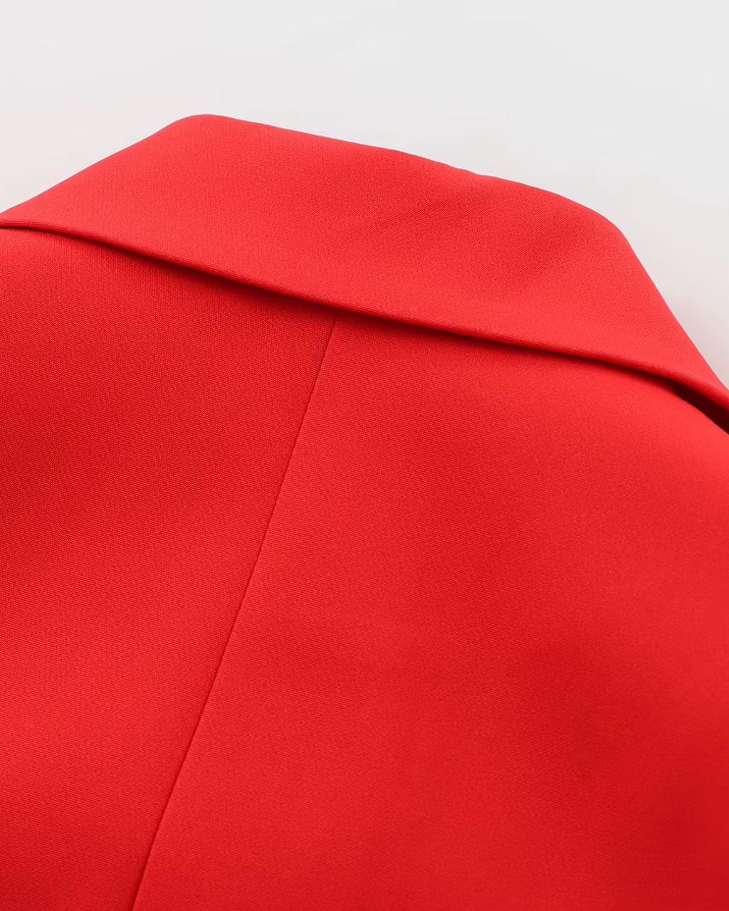 Rode Cropped Damesblazer met Knopen