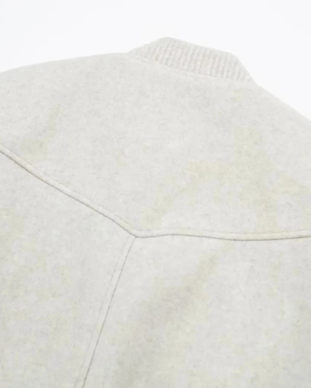 Crème Cropped Bomberjack Dames – Oversized Jas met Drukknopen